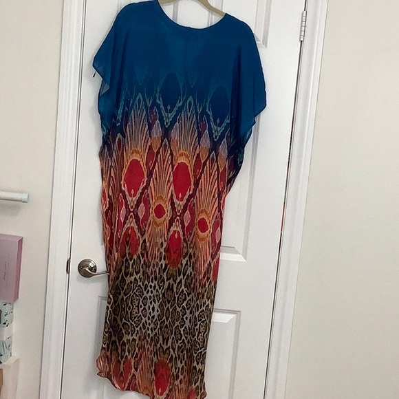 Twelfth Street By Cynthia Vincent high low silk dress - Picture 2 of 9